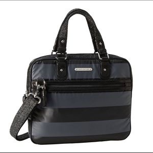 JUICY COUTURE Black Stripe Glitter Laptop Case-EUC